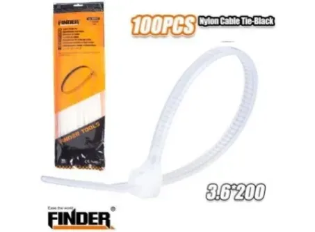Σετ δεματικά Tie wraps 3.6x200mm 100pcs Finder